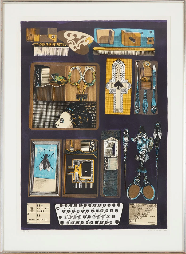ENDRE NEMES. färglitografi, signerat, daterat 1971, 22/260. — Engravings & Prints — Stockholms Auktionsverk Magasin 5