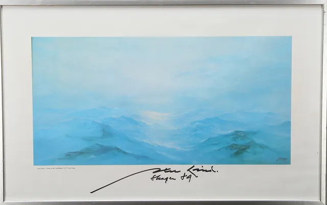 AXEL LIND. Utställningsaffisch, tryck, signerad.