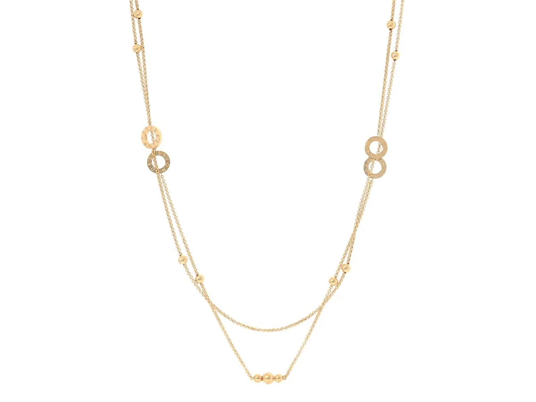 PIAGET, collier, Possession, 18K guld, briljantslipade diamanter ca 0,08 ctv, serienr E18114, längd 86 cm, vikt 51,0 g. — Smycken/Collier — Kaplans