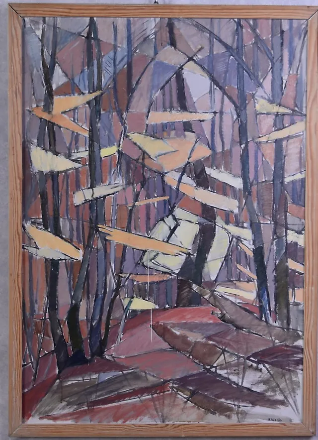 SAM WALLIN. 1915-1992 olja på pannå, signerad.
