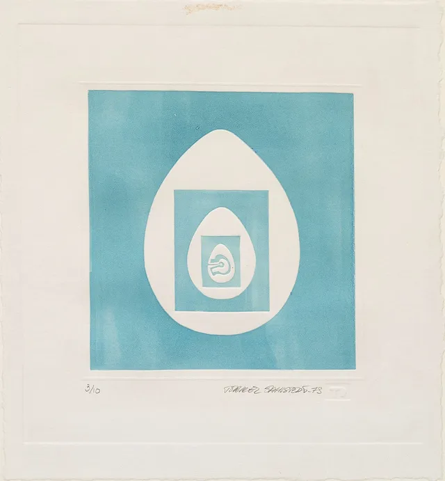 TORKEL DAHLSTEDT (F 1942). "Ljusblått embryo", färglitografi, signerad och numrerad 3/10.
