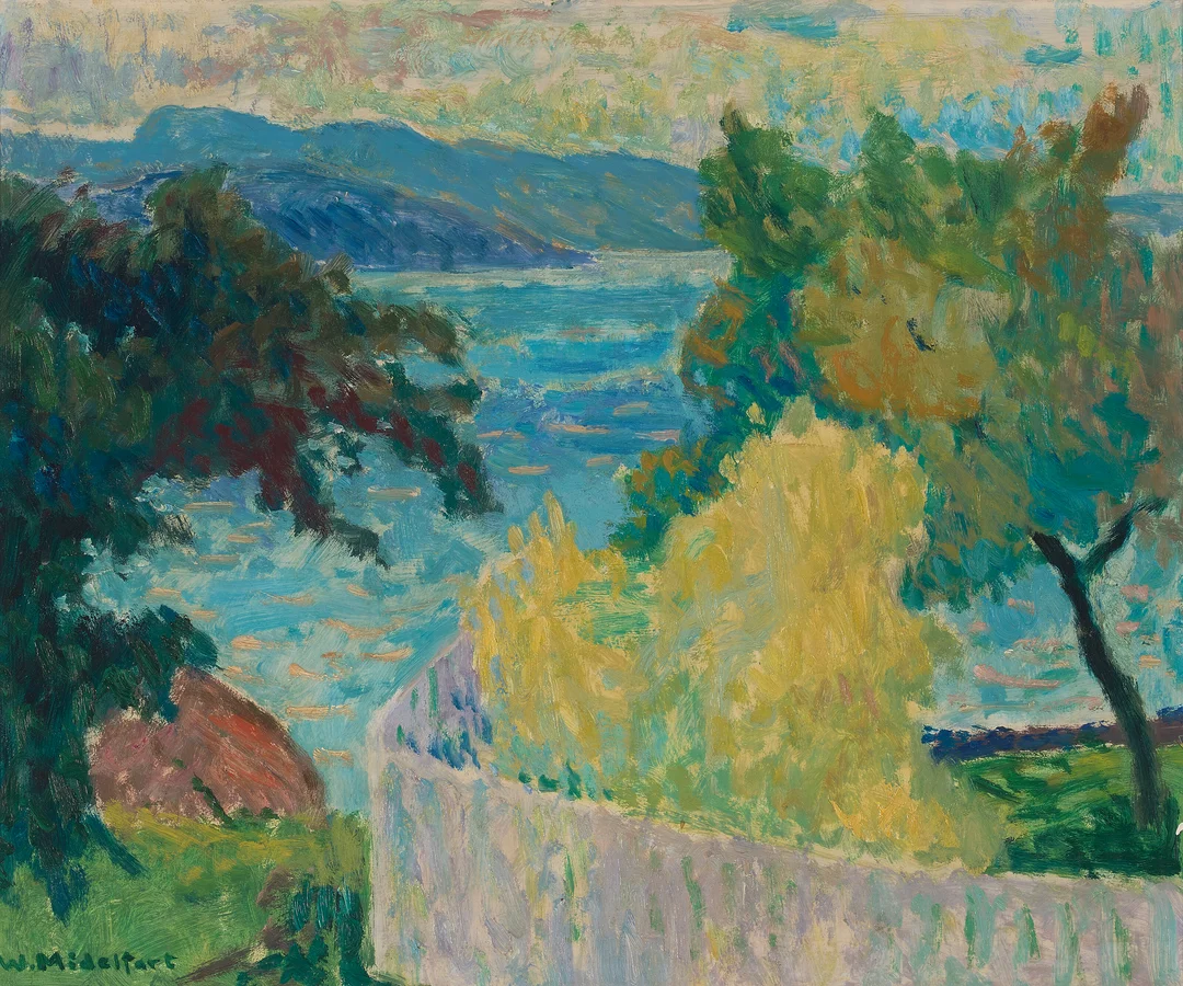 Midelfart, Willi — Kystlandskap — Kunst/Maleri — Blomqvist