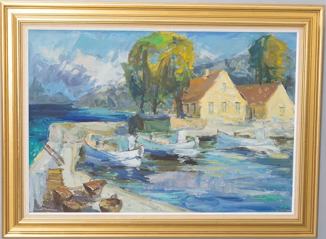 SVEND NIELSEN (f.1908 d. 1993) Olie på lærred. Signeret. Danmark.