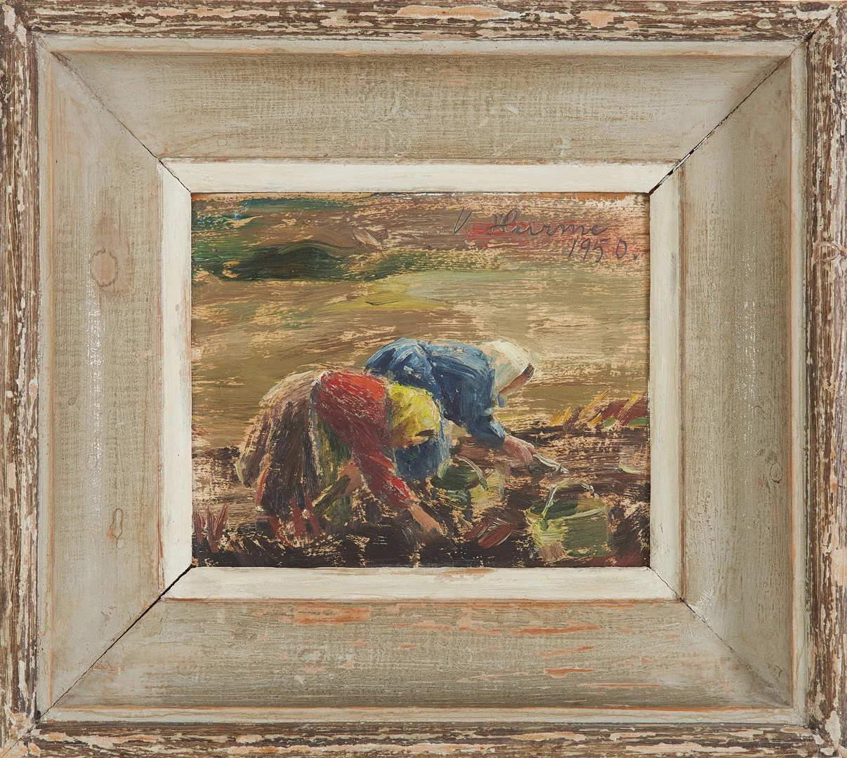 VILJO HURME (FINLAND 1893-1987). olja på pannå, signerad och daterad 1950. — Paintings — Stockholms Auktionsverk Sickla