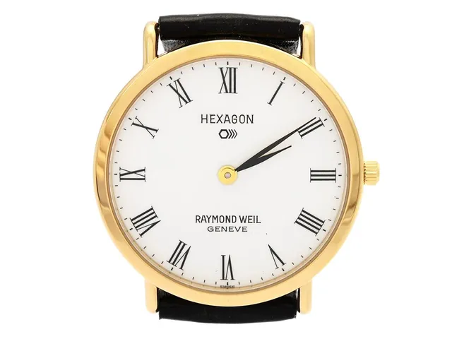RAYMOND WEIL, Geneve, "Hexagon", herrur, 31 mm, Ref nr. 5508-2, doublé (10 Micron), quartz, mineralglas, läderband, originalspänne i doublé, ca 1995, etui, ytterkartong.