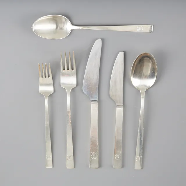BERTEL GARDBERG. BESTICKSERIE, 72 delar, silver, Birgitta, Kultateollisuus 1970-tal.