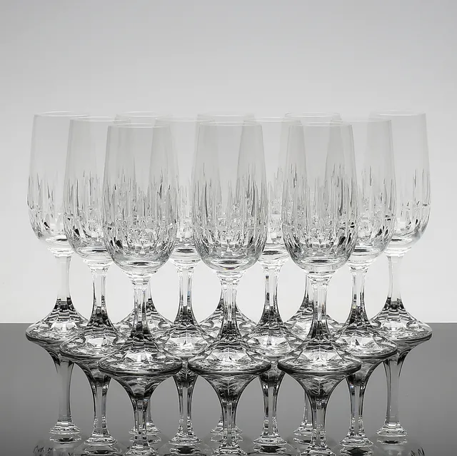 CHAMPAGNEGLAS, 12 st, 1900-tal.