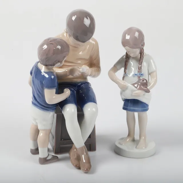 FIGURINER, 2 stycken, porslin, Bing & Gröndahl, Danmark.