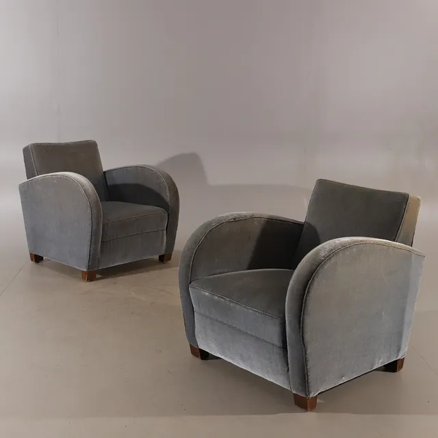FÅTÖLJER, 1 par, plysch, Swedish modern, 1930/1940-tal.