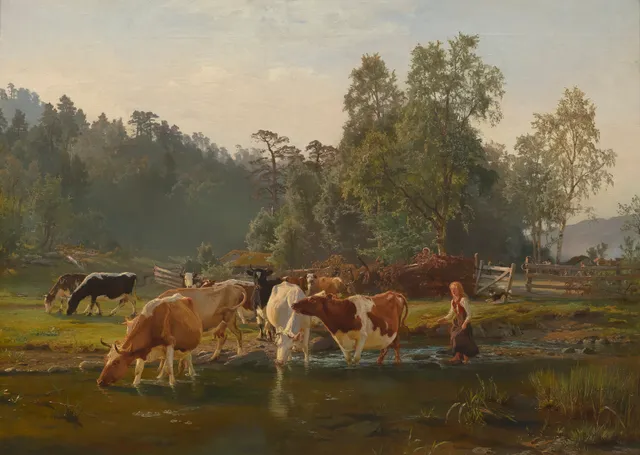 Askevold, Anders — Kyr ved vanningsplassen, 1863
