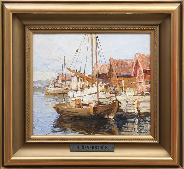HUGO ÖFVERSTRÖM. OLJA, på duk, signerad.
