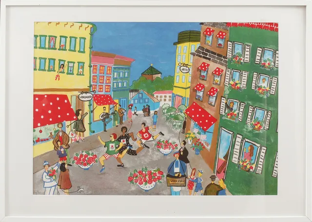 MARIKA LANG. Haga, Göteborg, Färglitografi, signerad och numrerad 354/360.