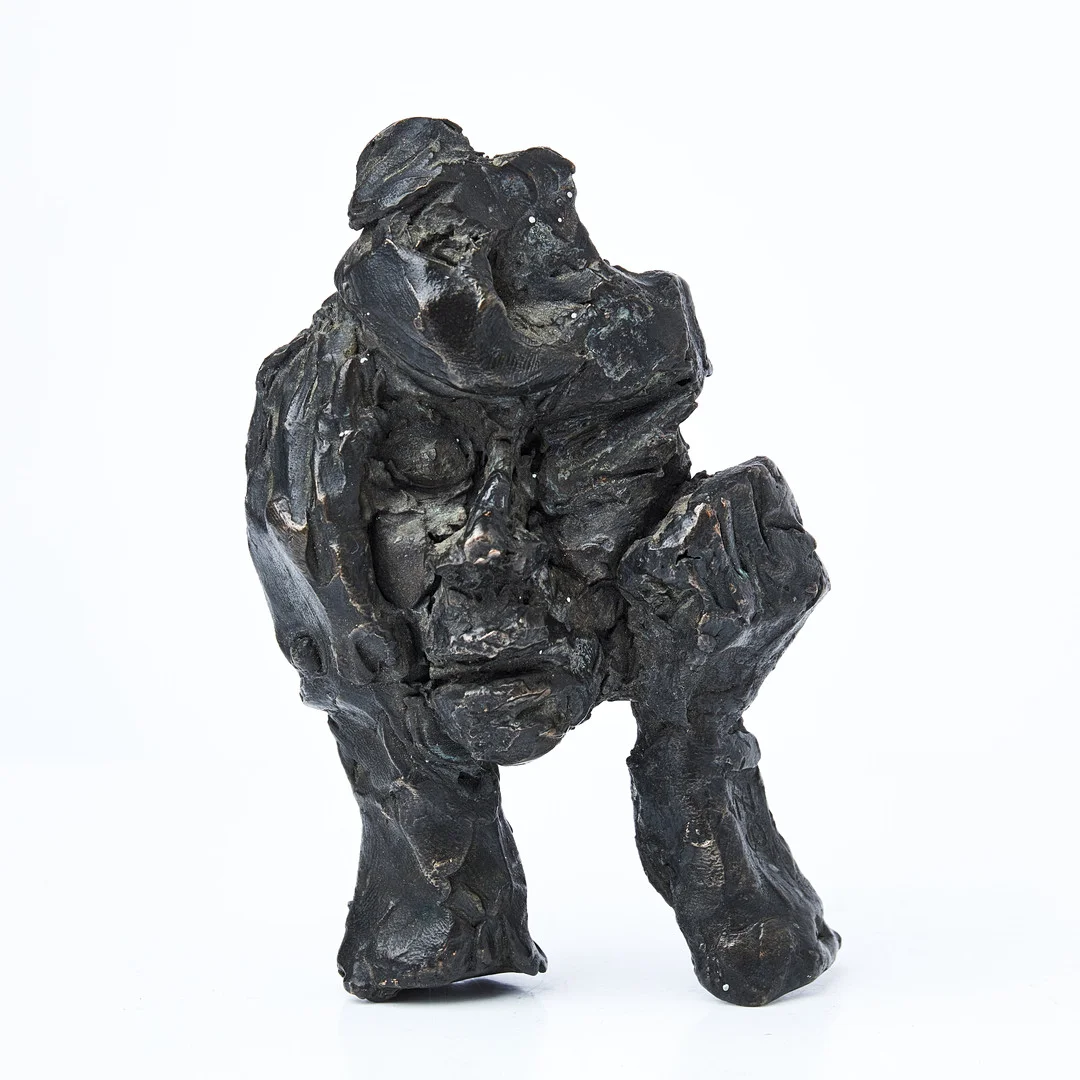 EVA ZETTERVALL. SKULPTUR, i form av ansikte, 1900-talets andra hälft, brons, Monogramsignerad EZ. — Sculptures & Bronzes — Stockholms Auktionsverk Sickla
