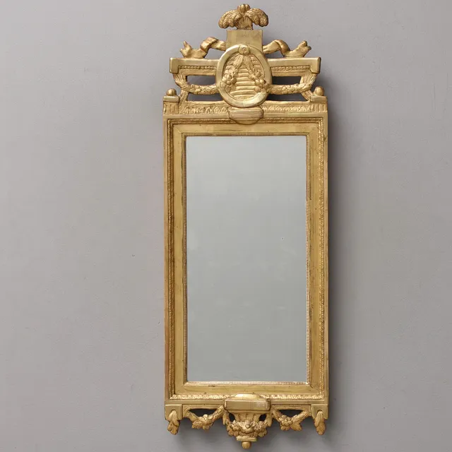 JOHAN ÅKERBLAD. Spegel, gustaviansk, Stockholms hallstämpel 1784.