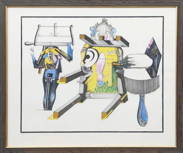 ENDRE NEMES. LITO, signerad.