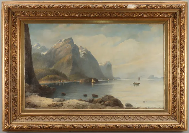 SIEGFRIED HASS. Norskt bergslandskap från Lofoten, Norge.