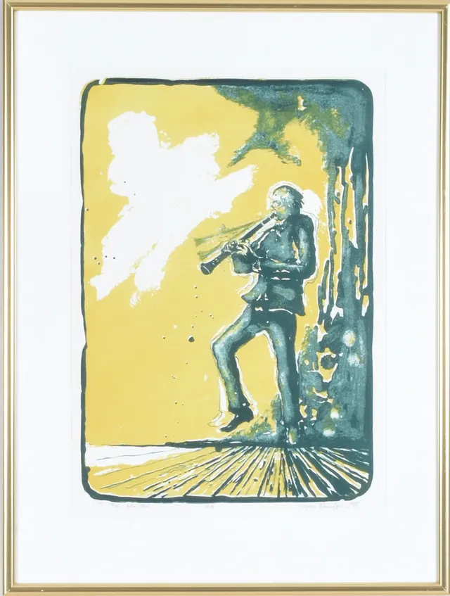 INGVAR ADAMSSON. Färglitografi.