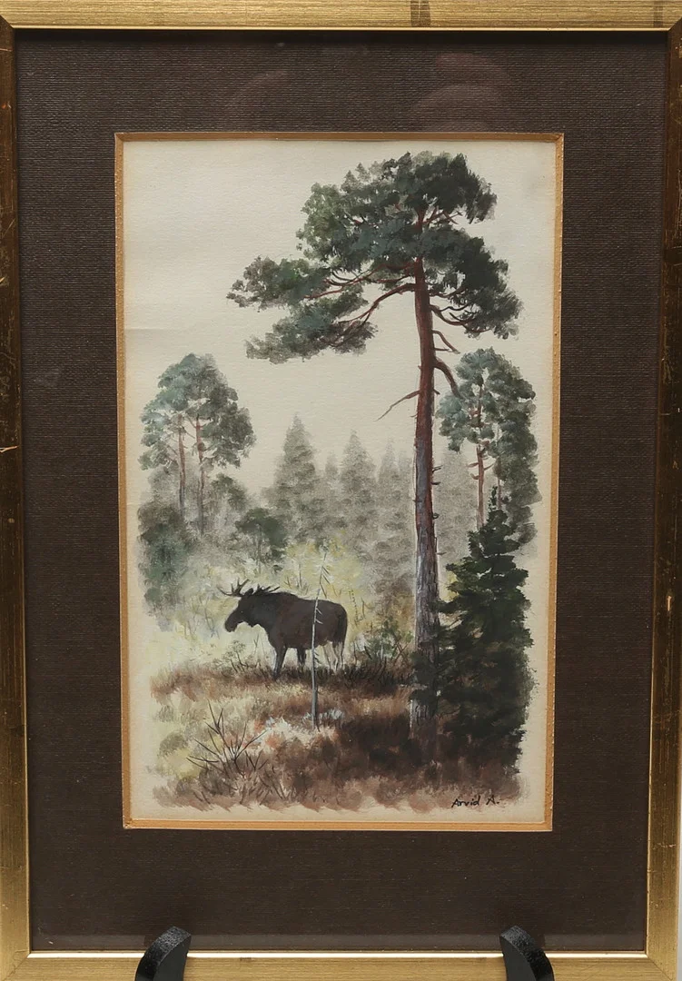 ARVID ANDERSSON. AKVARELL, på papper, signerad. — Paintings — Kalmar Auktionsverk