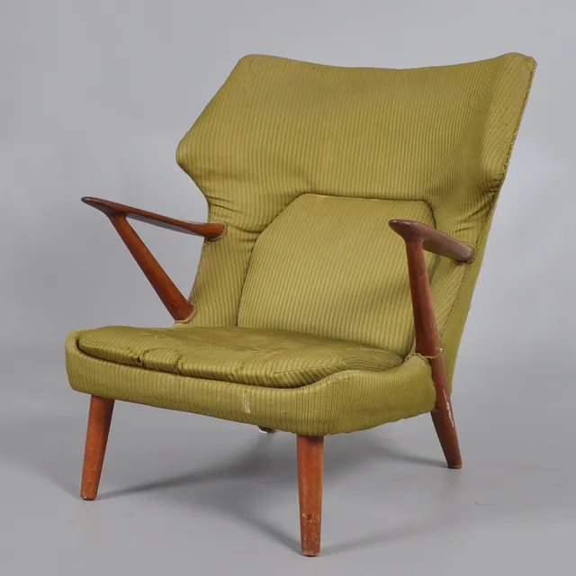 KURT OLSEN. för slagelse mobelvaerk, lounge chair "Papa Bear" 50-tal, stor modell.