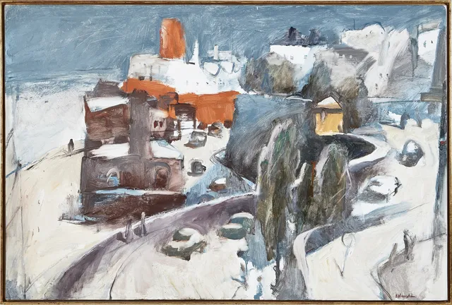 BERNDT WENNSTRÖM. “Stadsbild”, olja på duk, signerad.