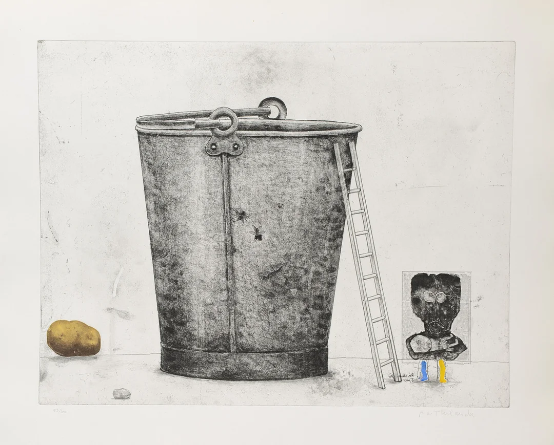 PER GUNNAR THELANDER. Hink, etsning, signerad samt numrerad. — Engravings & Prints — Formstad Auktioner