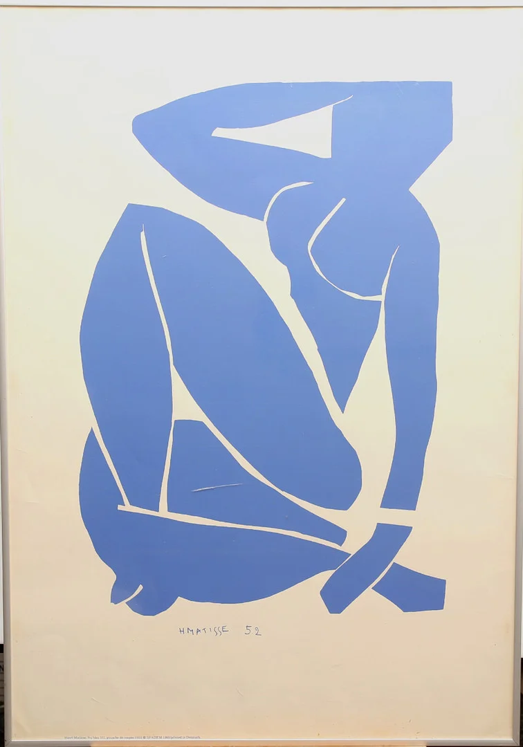 HENRI MATISSE. , efter, tryck "Nu Bleu III", signerad och daterad i trycket, Matisse 52. — Engravings & Prints — Limhamns Auktionsbyrå