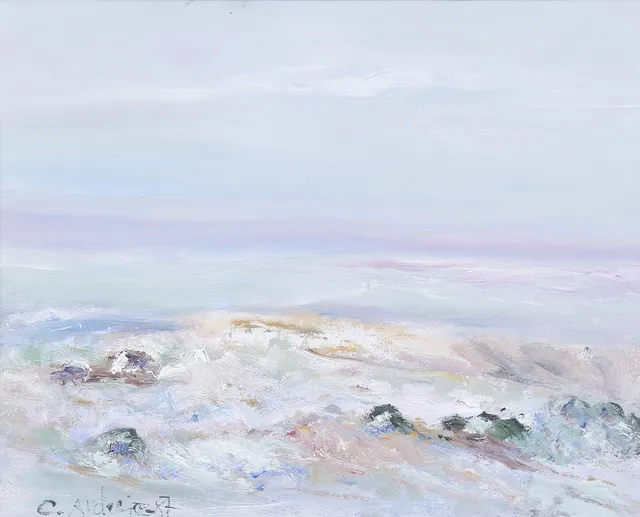 CHARLES AVDESJÖ. Olja på duk, "Vinterljus", signerad, daterad 1987.