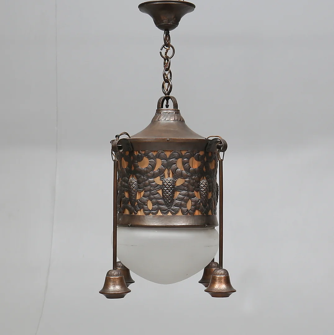 TAKLAMPA, jugend, 1900-talets början. — Ceiling lights — Gomér & Andersson Norrköping