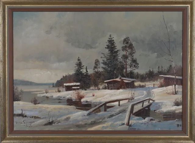 WILLE SALONEN. Olja på duk, Daterad och signerad, 1952, Finland.