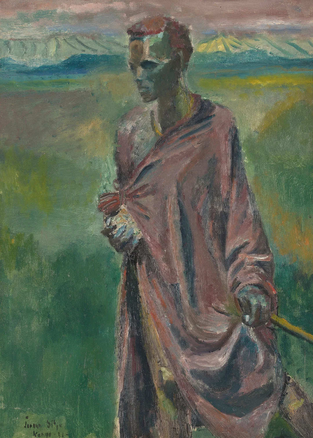 Sitje, Joronn — Kenyansk mann, 1932 — Kunst/Maleri — Blomqvist