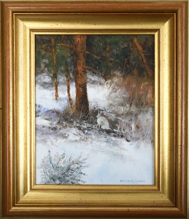 KENNETH LINDGREN. olja på pernå, signerad.