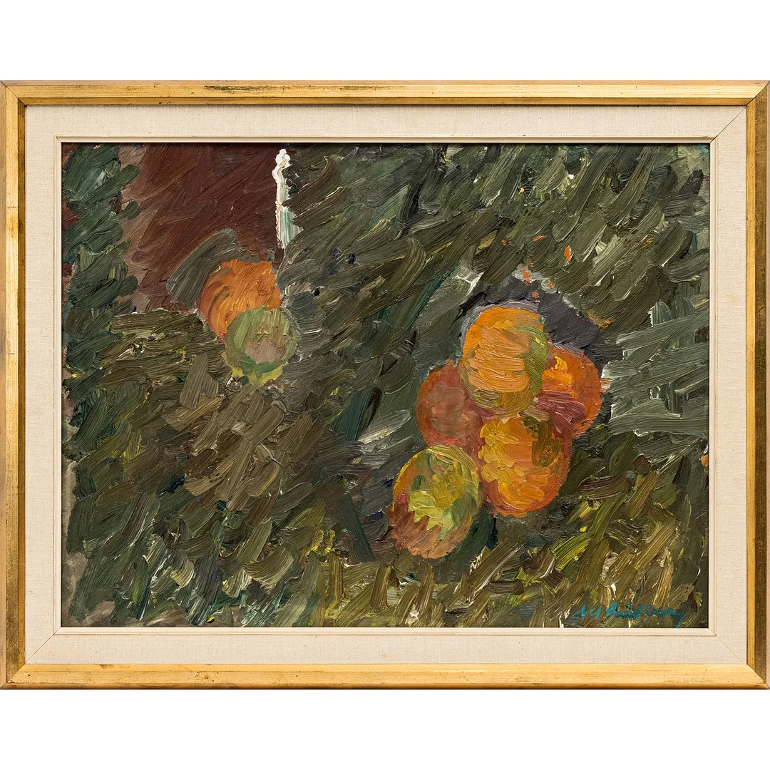 ALF LINDBERG (1905-90). Frukter, olja på pannå, signerad. — Paintings — Stockholms Auktionsverk Göteborg