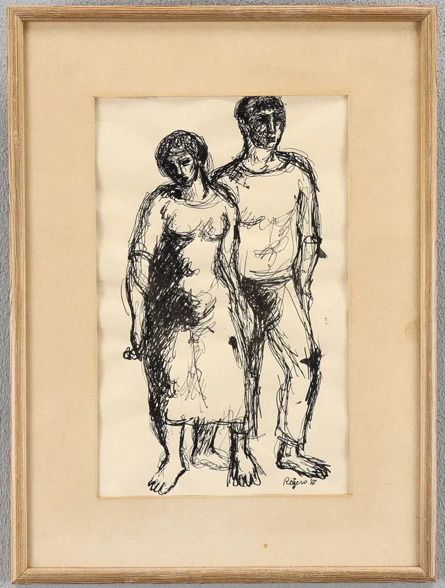 HERMAN REIJERS. Tuschteckning, signerad.