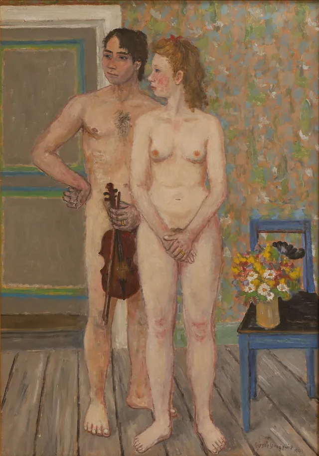 BIRGER LJUNGQUIST. Olja på pannå, signerad och daterad 1943.