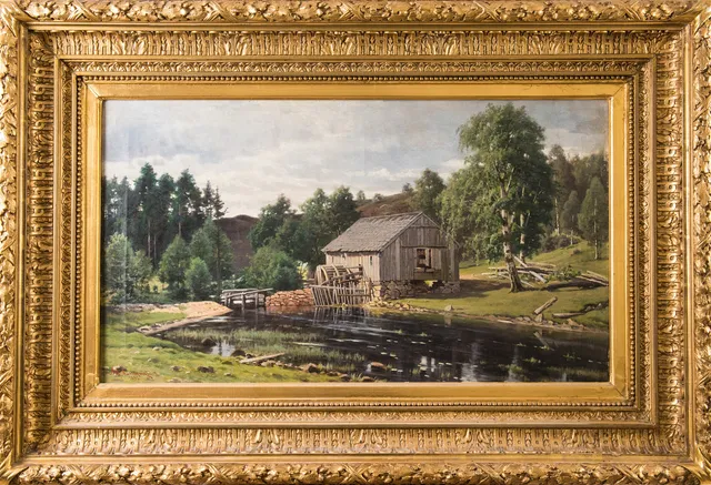 AXEL HJALMAR LINDQVIST (1843-1917): Den gamla kvarnen, signerad samt daterad 1886, olja på duk.