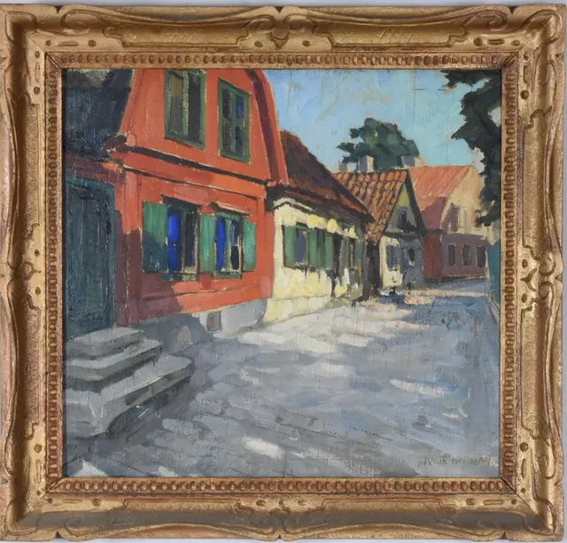 KNUT NORRMAN. Olja på duk uppfodrad på pannå.