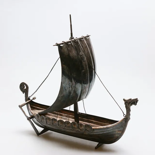 VIKINGASKEPP, nysilver, 1930.