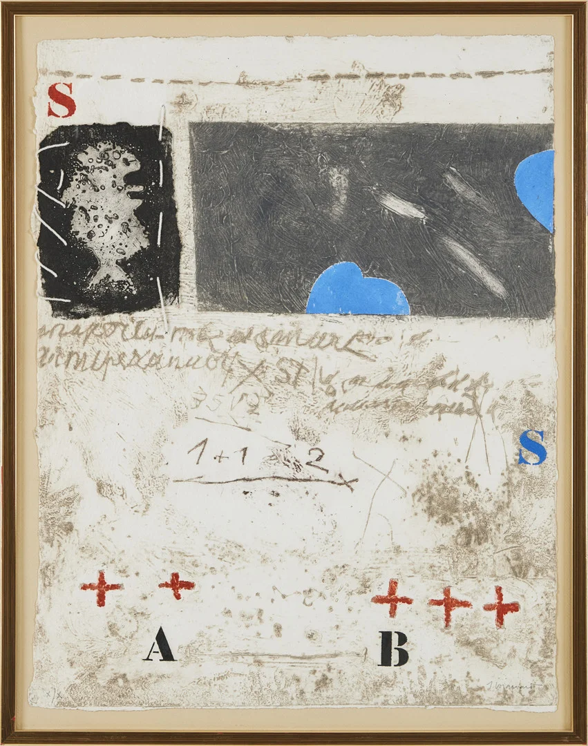 JAMES COIGNARD. Komposition, carborundumetsning, signerad, X/X. — Engravings & Prints — Stockholms Auktionsverk Magasin 5