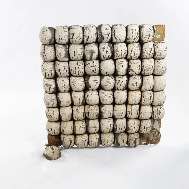 ULLA VIOTTI (1933-2025). Väggskulptur, glaserat stengods, egen ateljé, Hammenhög, Österlen.