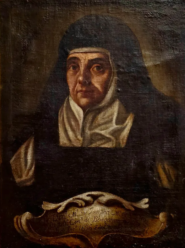 ESCUELA ESPAÑOLA SIGLOS XVII-XVIII. "JOSEFA DE SANTA INÉS". ÓLEO SOBRE LIENZO.