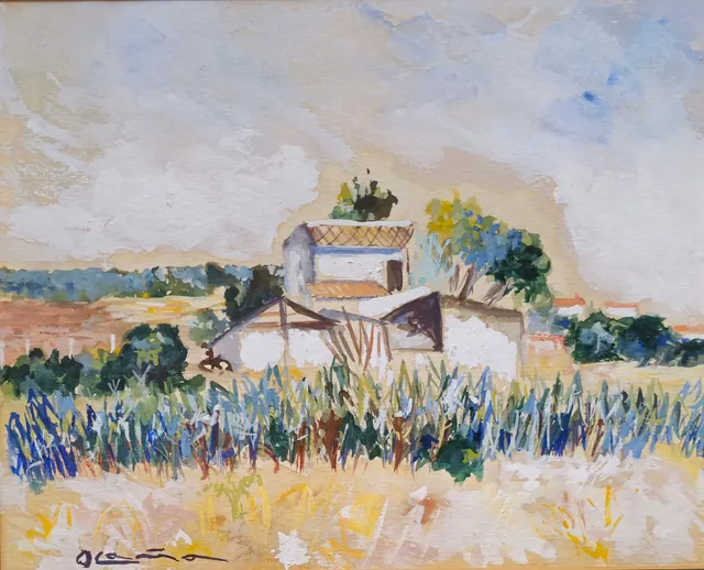 JOSÉ PÉREZ OCAÑA, "OCAÑA". Vista de las afueras del pueblo de Cantillana.