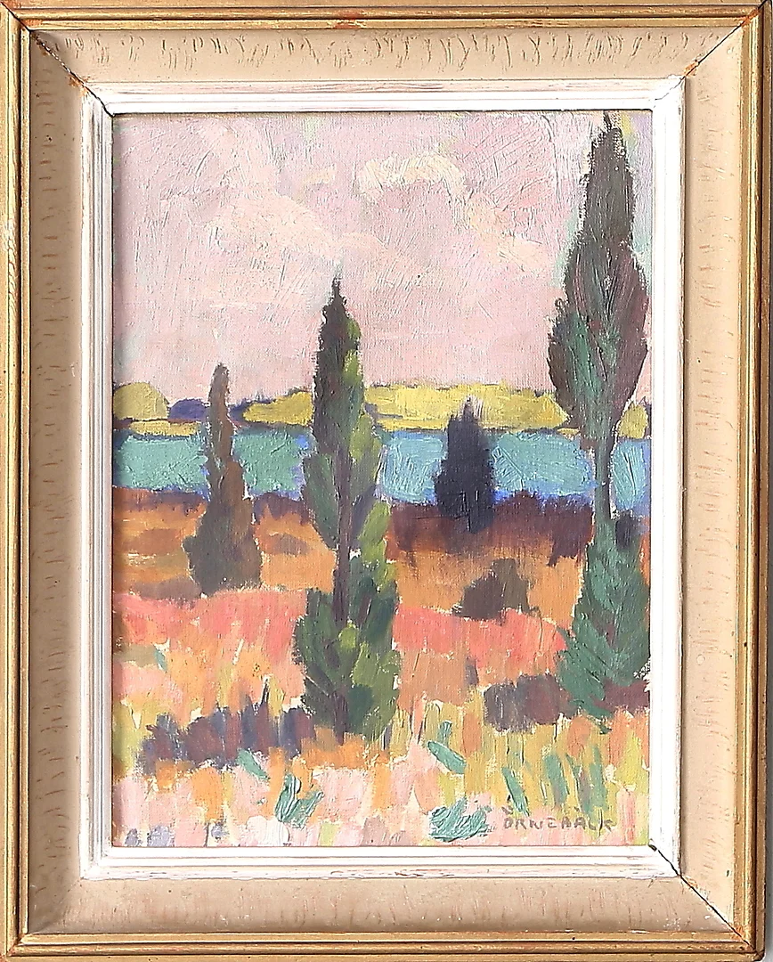 LENNART ÖRNEBÄCK. Landskap, olja på duk, signerad. — Paintings — Kalmar Auktionsverk