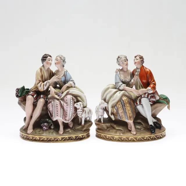 FIGURINER, 2 st, porslin, Gerold Porzellan, Bavaria.