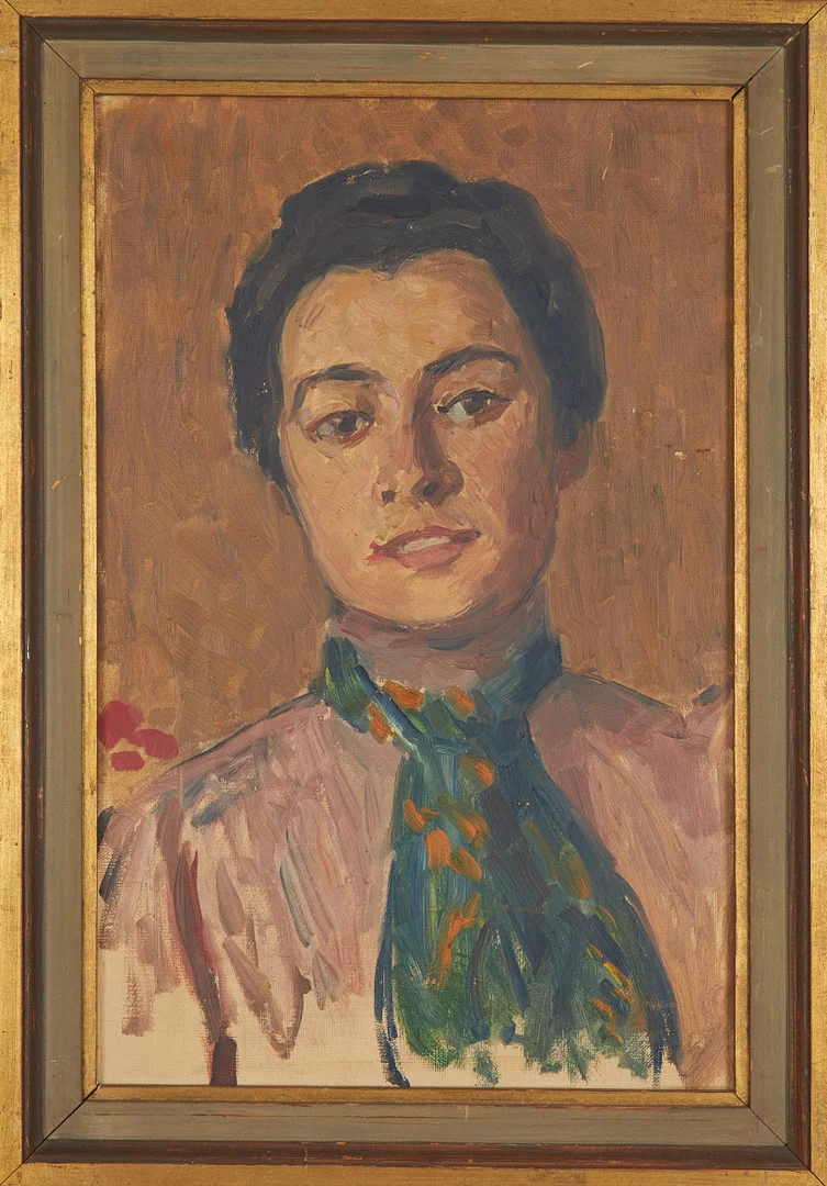 HANNA PAULI. TILLSKRIVEN. Porträtt, olja på duk, osignerad. — Paintings — Stockholms Auktionsverk Sickla