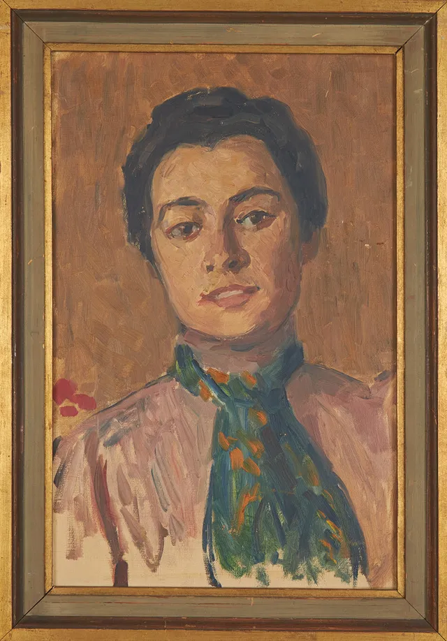 HANNA PAULI. TILLSKRIVEN. Porträtt, olja på duk, osignerad.