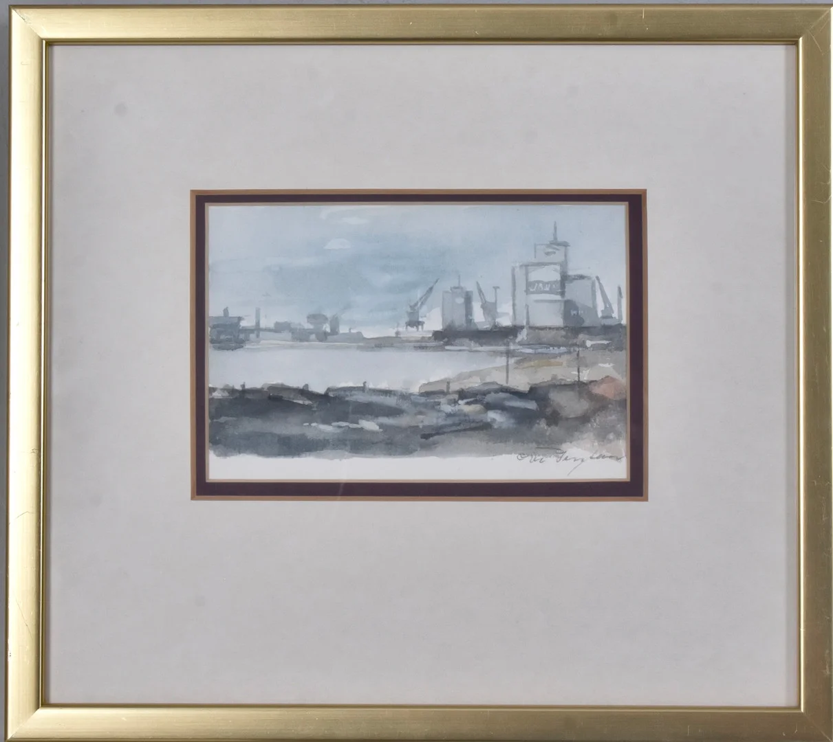OVE PERSSON. Akvarell med täckvitt. — Paintings — Halmstads Auktionskammare