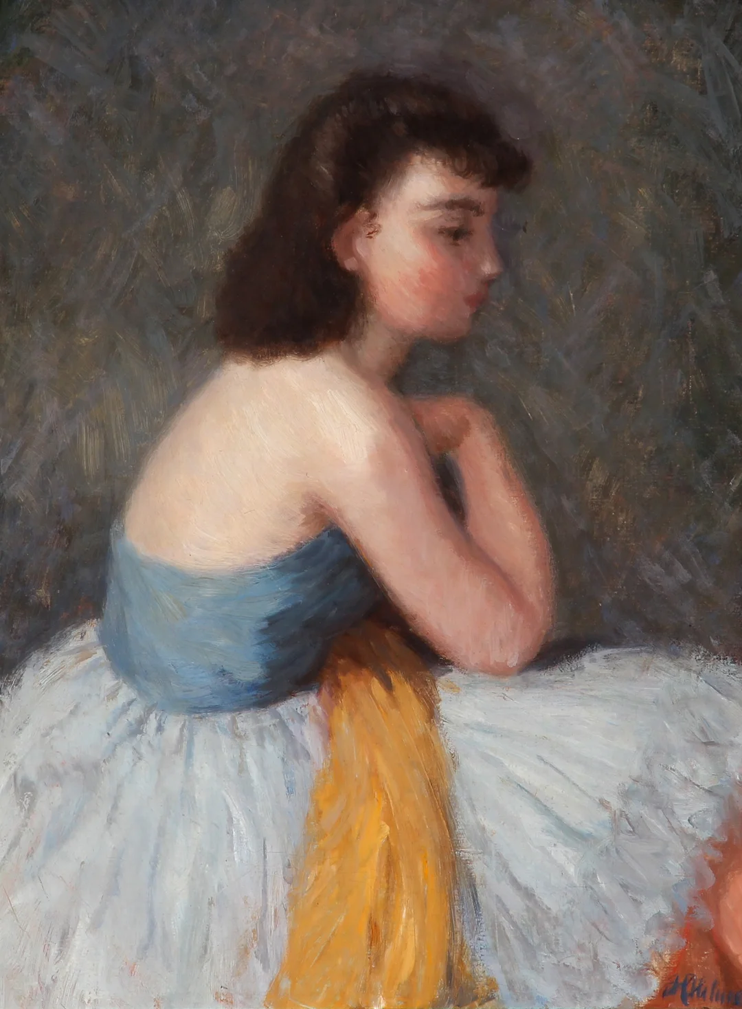 Helge Helme. Portrait of a young girl — Paintings and sculptures/Older pictorial arts — Lauritz