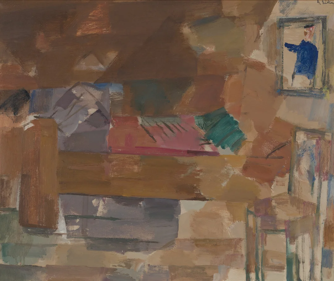 Eikaas, Ludvig — "Atelierinteriør, Tysnes" — Kunst/Maleri — Blomqvist