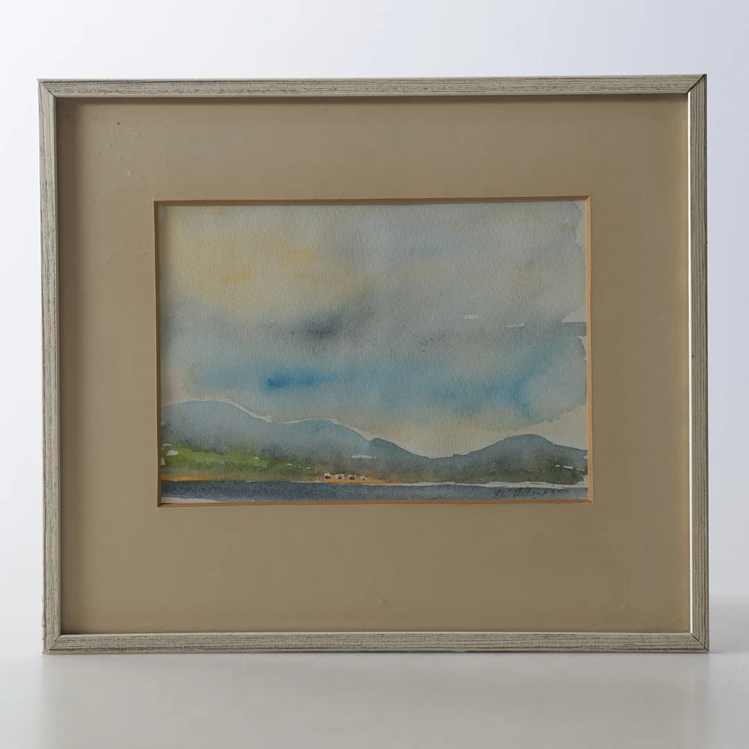 ELIS AIDANPÄÄ. "Sommardag Laukkuluspa", akvarell, signerad. — Paintings — Gomér & Andersson Nyköping