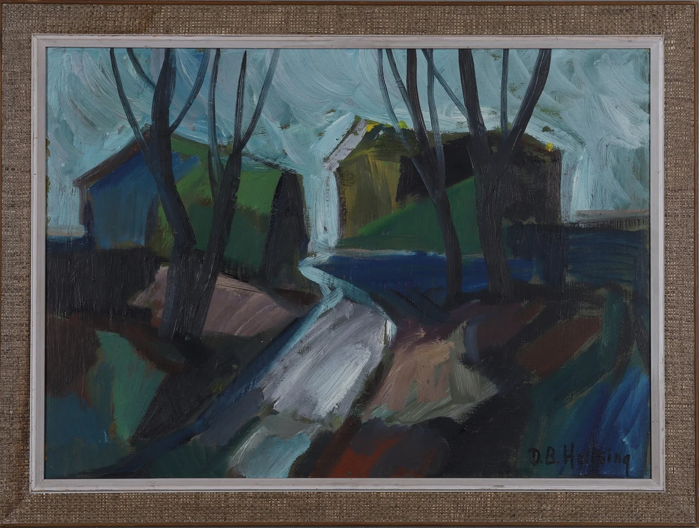 DAG BJÖRN HELLSING. olja pannå, signerad. — Paintings — Gomér & Andersson Norrköping